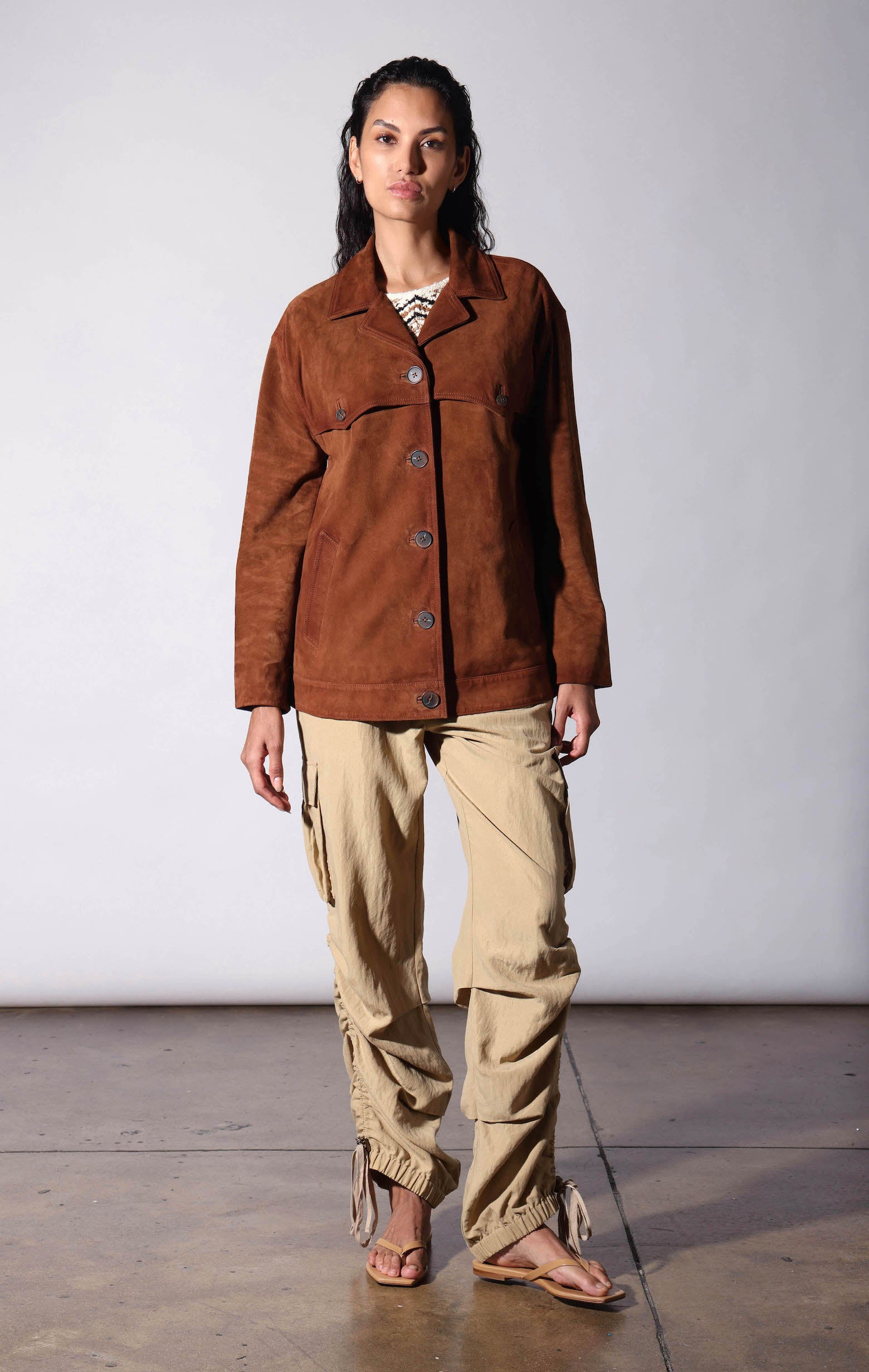 Sullivan Jacket, Cognac Suede - Leather (Pre Spring 2027)