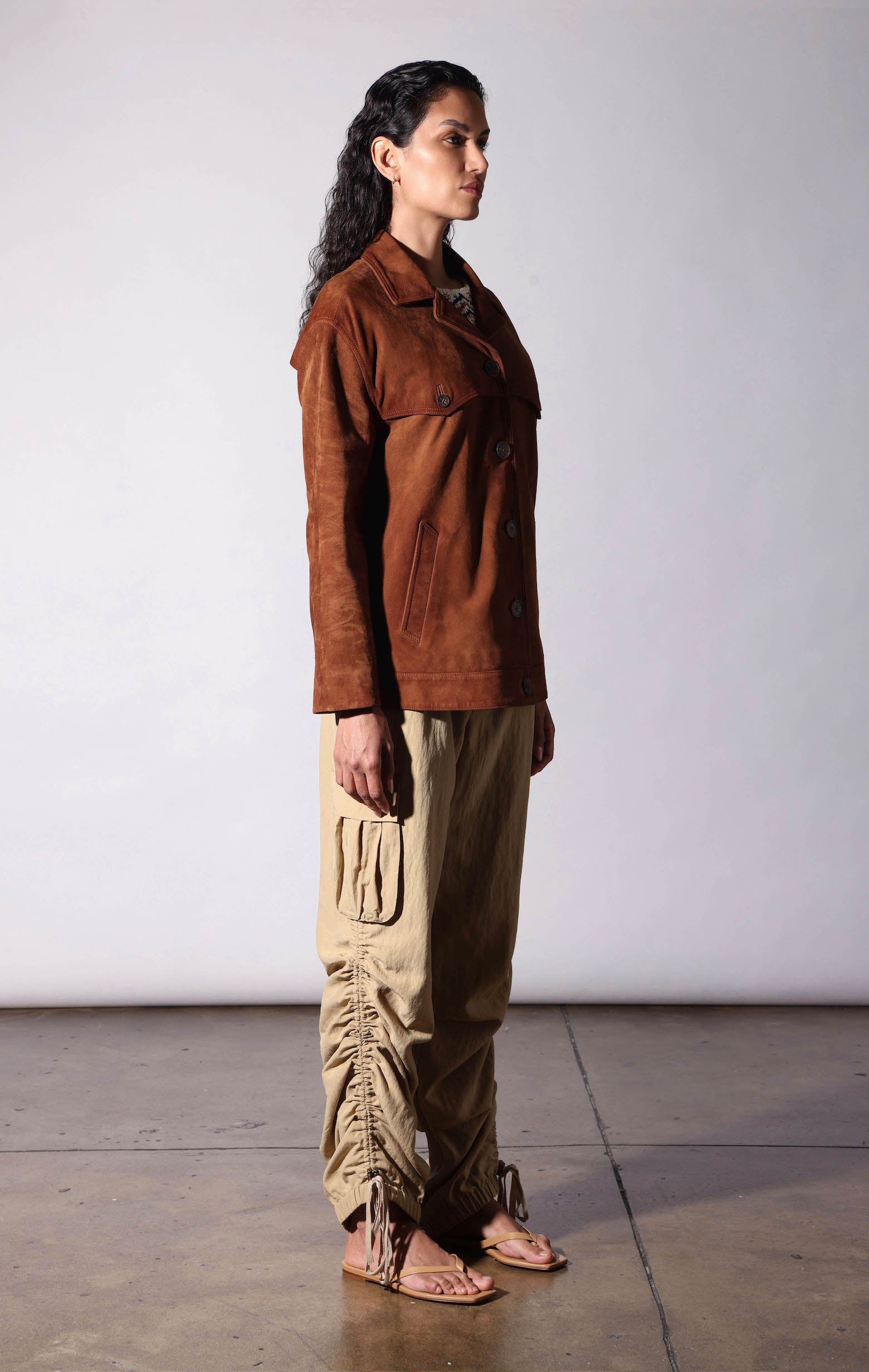 Sullivan Jacket, Cognac Suede - Leather (Pre Spring 2027)