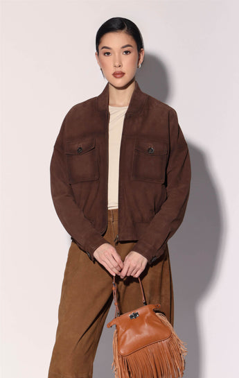 Seth Jacket, Molasses Suede - Leather