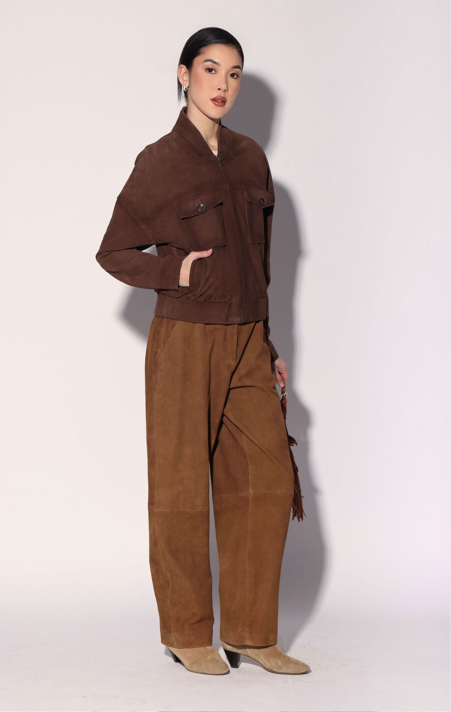Seth Jacket, Molasses Suede - Leather