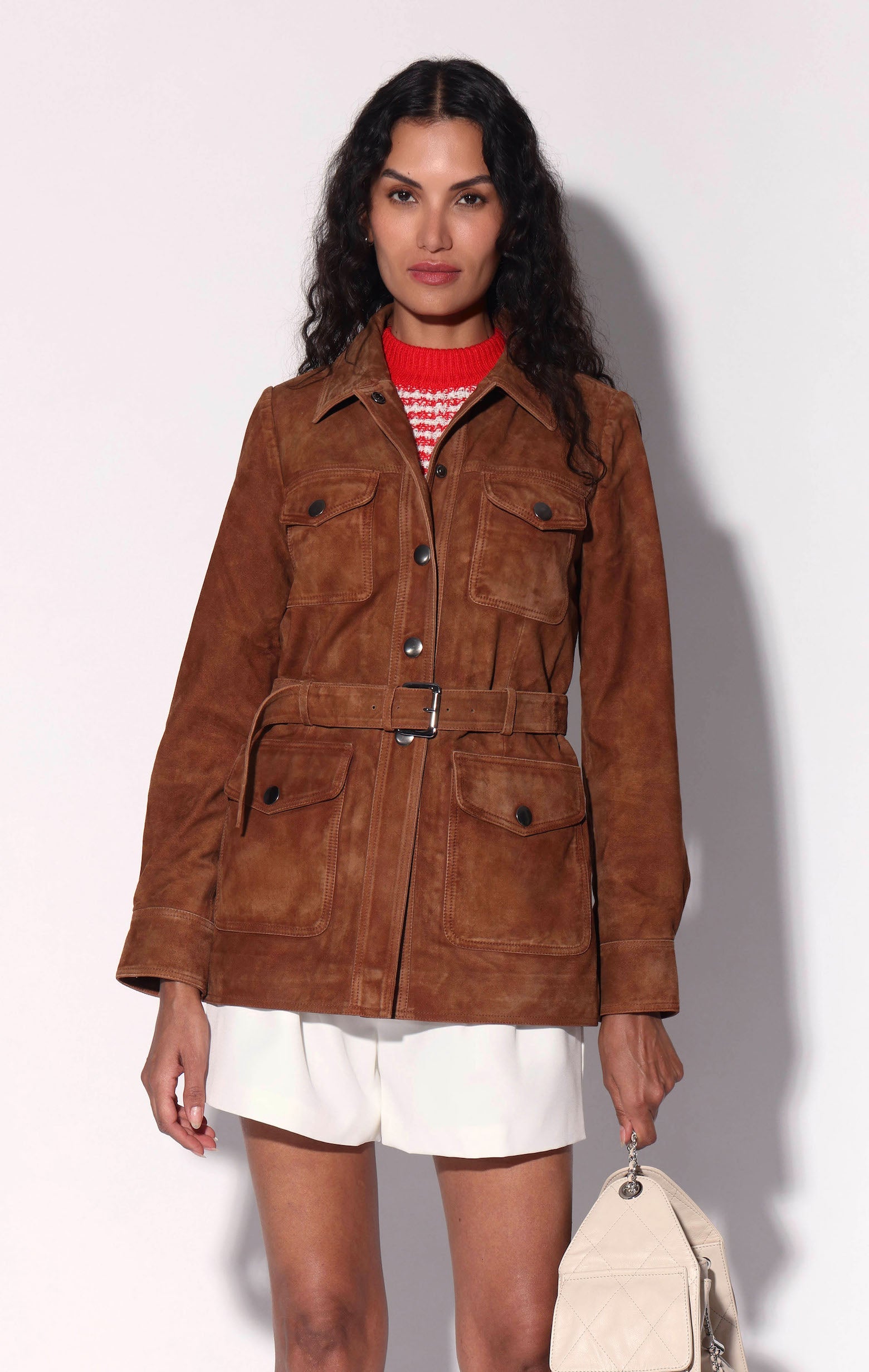 Sharona Jacket, Cognac Suede - Leather (Pre Spring 2027)