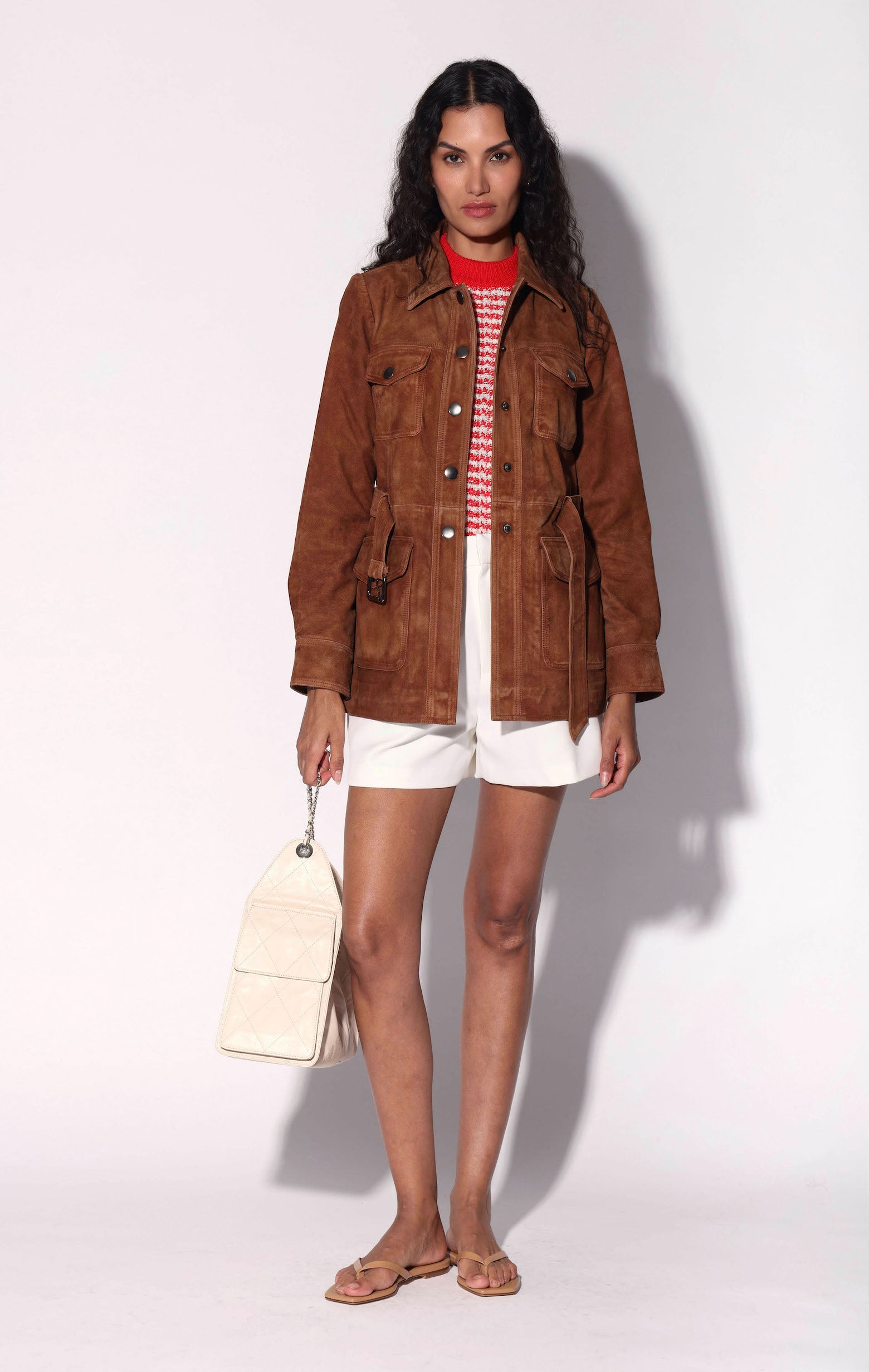 Sharona Jacket, Cognac Suede - Leather (Pre Spring 2027)