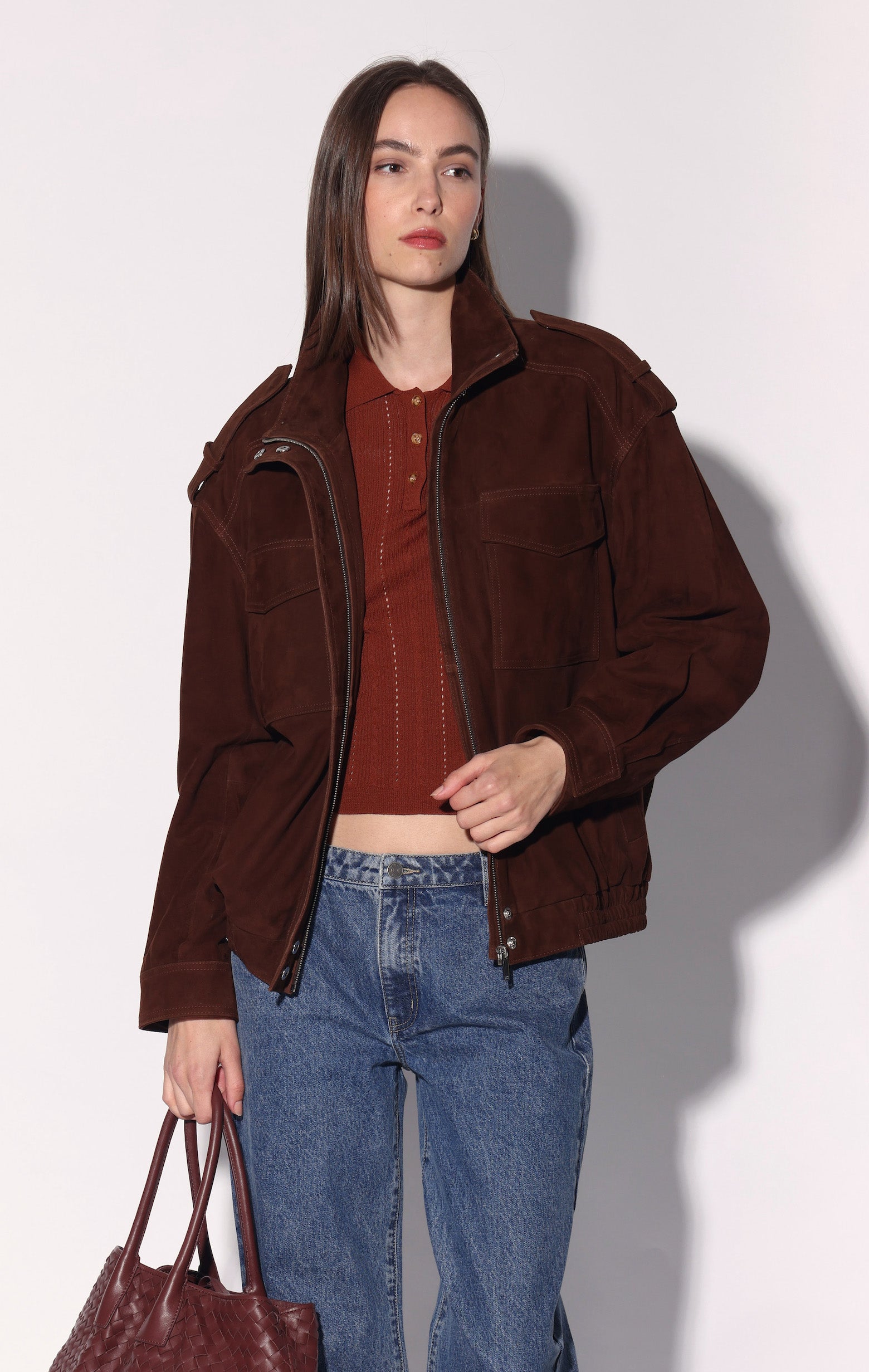 Astrid Jacket, Bittersweet Suede - Leather