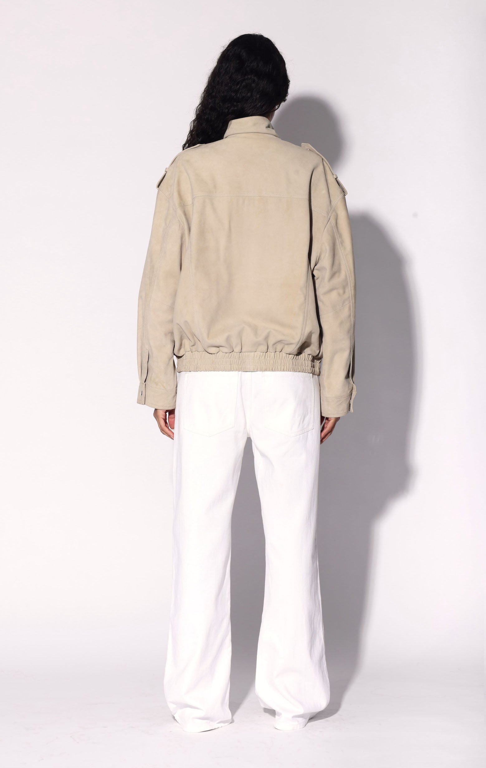 Astrid Jacket, Bone Suede - Leather