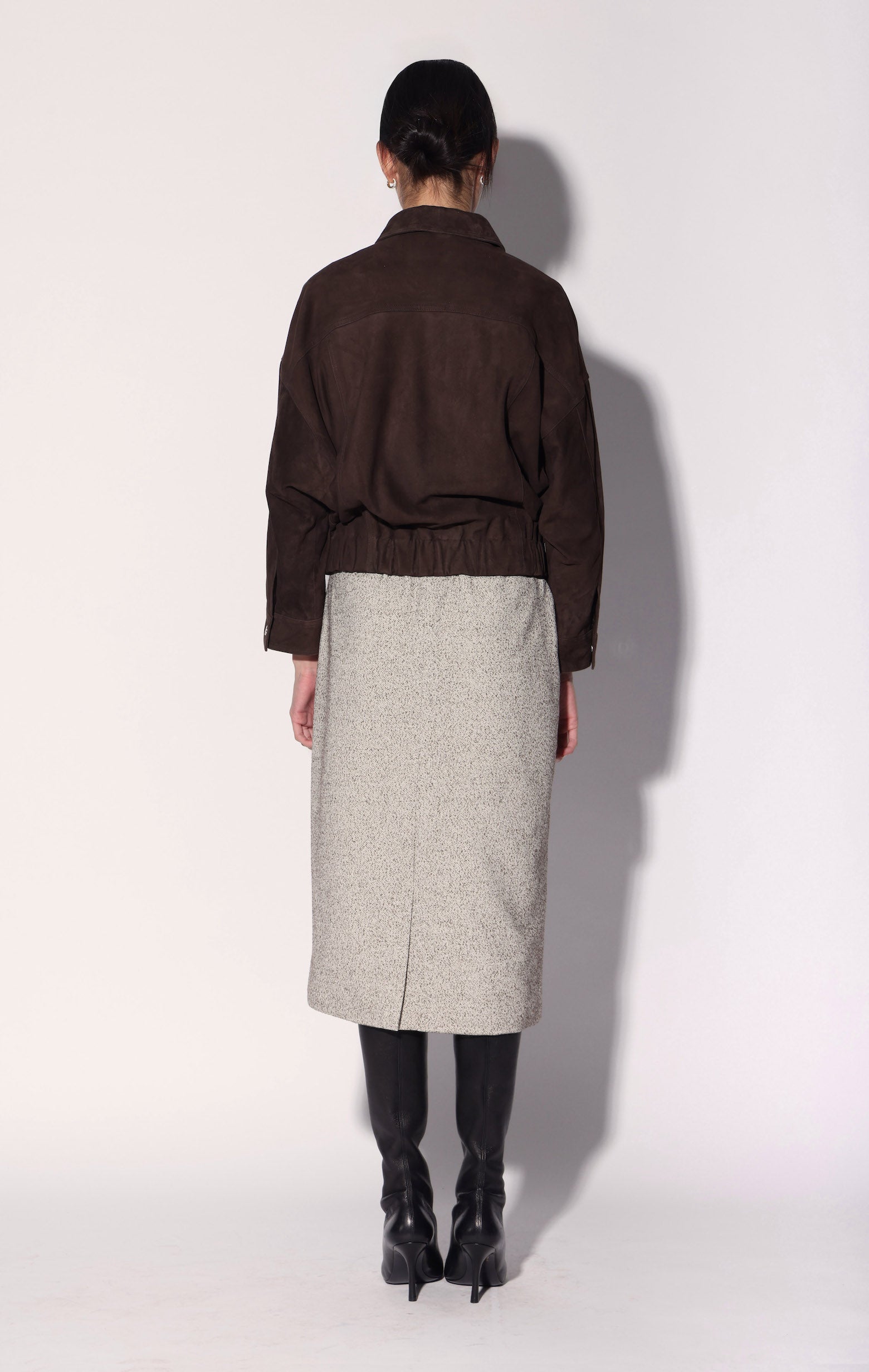 Amelie Jacket, Mocha Suede - Leather