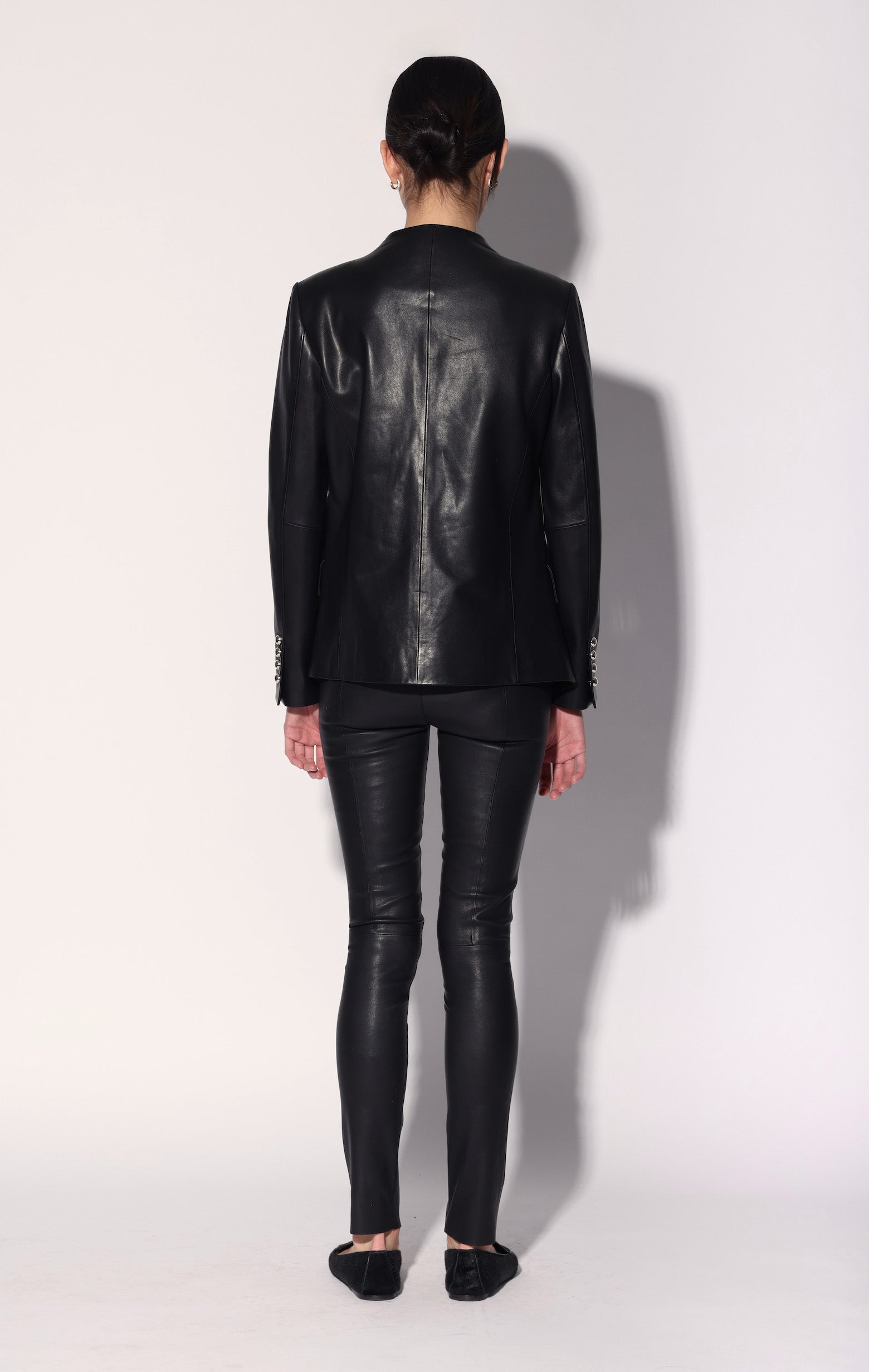 Leona Blazer, Black - Leather