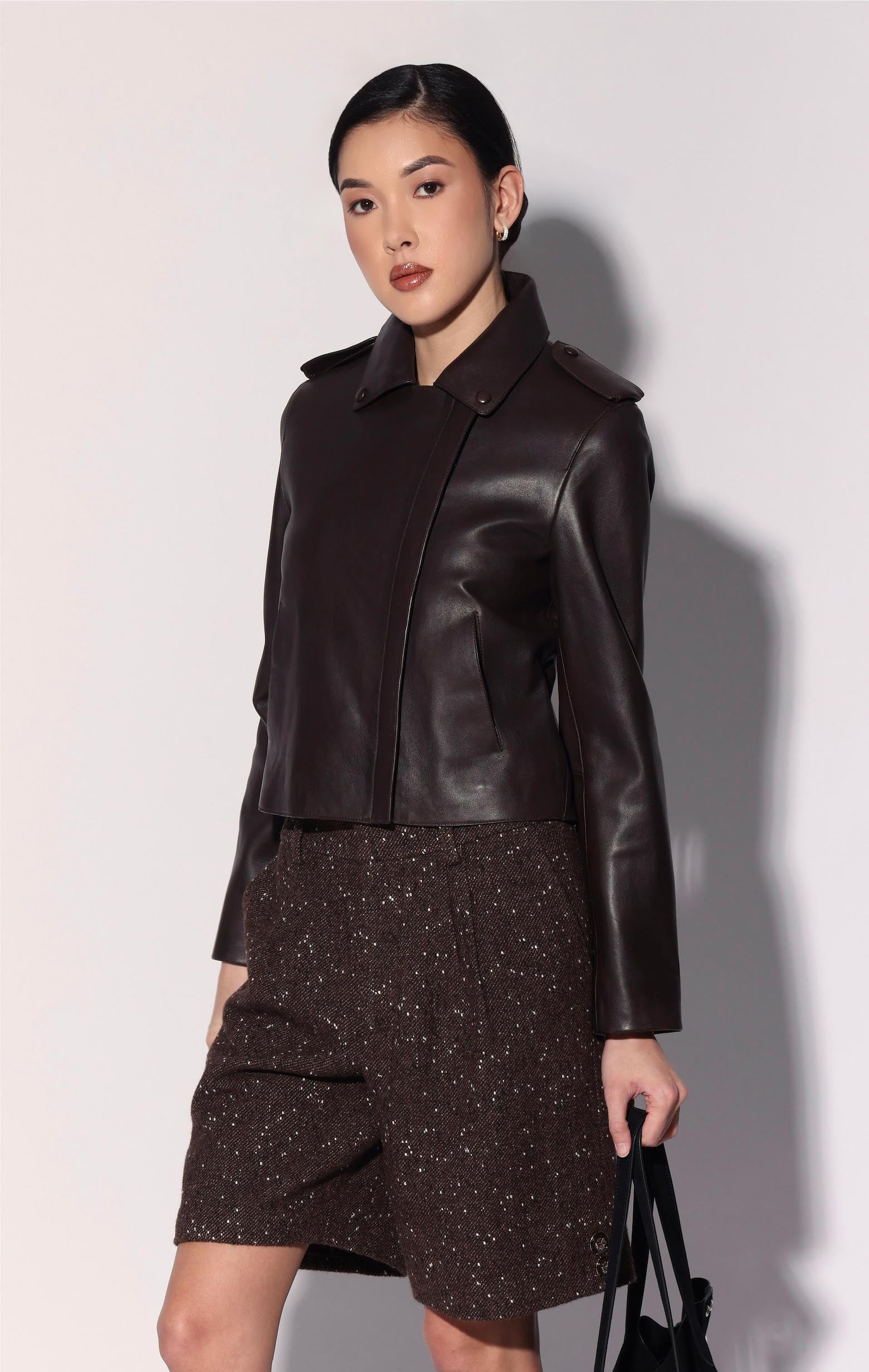 Trevor Jacket, Mocha - Leather