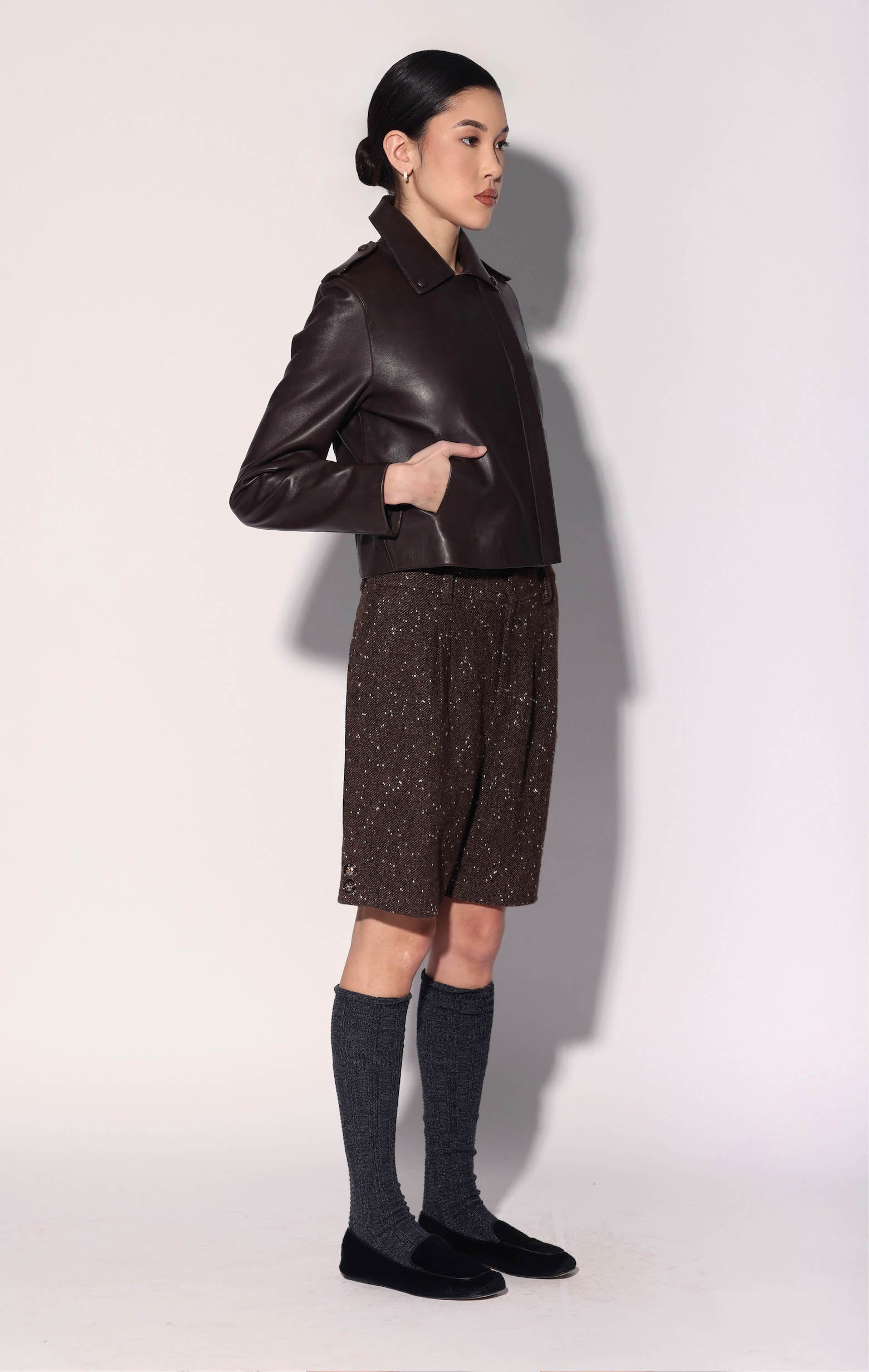 Trevor Jacket, Mocha - Leather