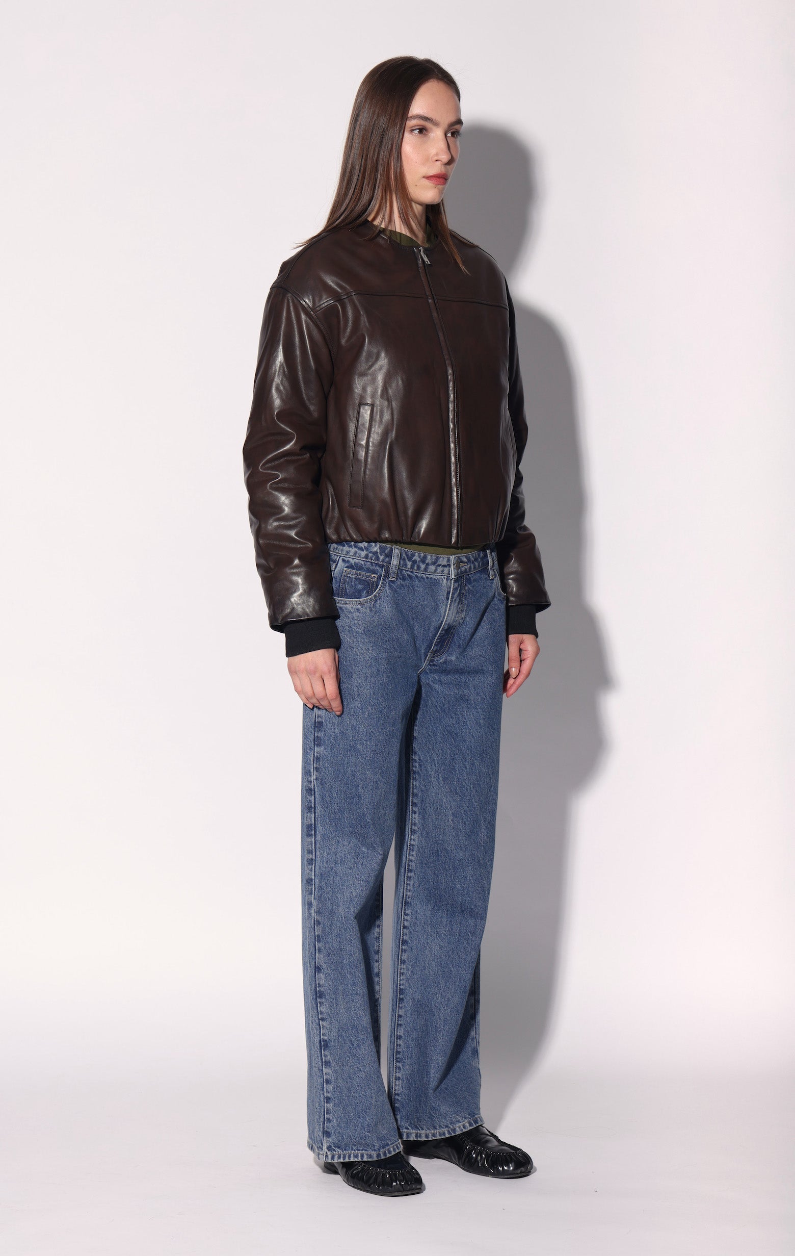 Jonas Jacket, Washed Brown - Leather