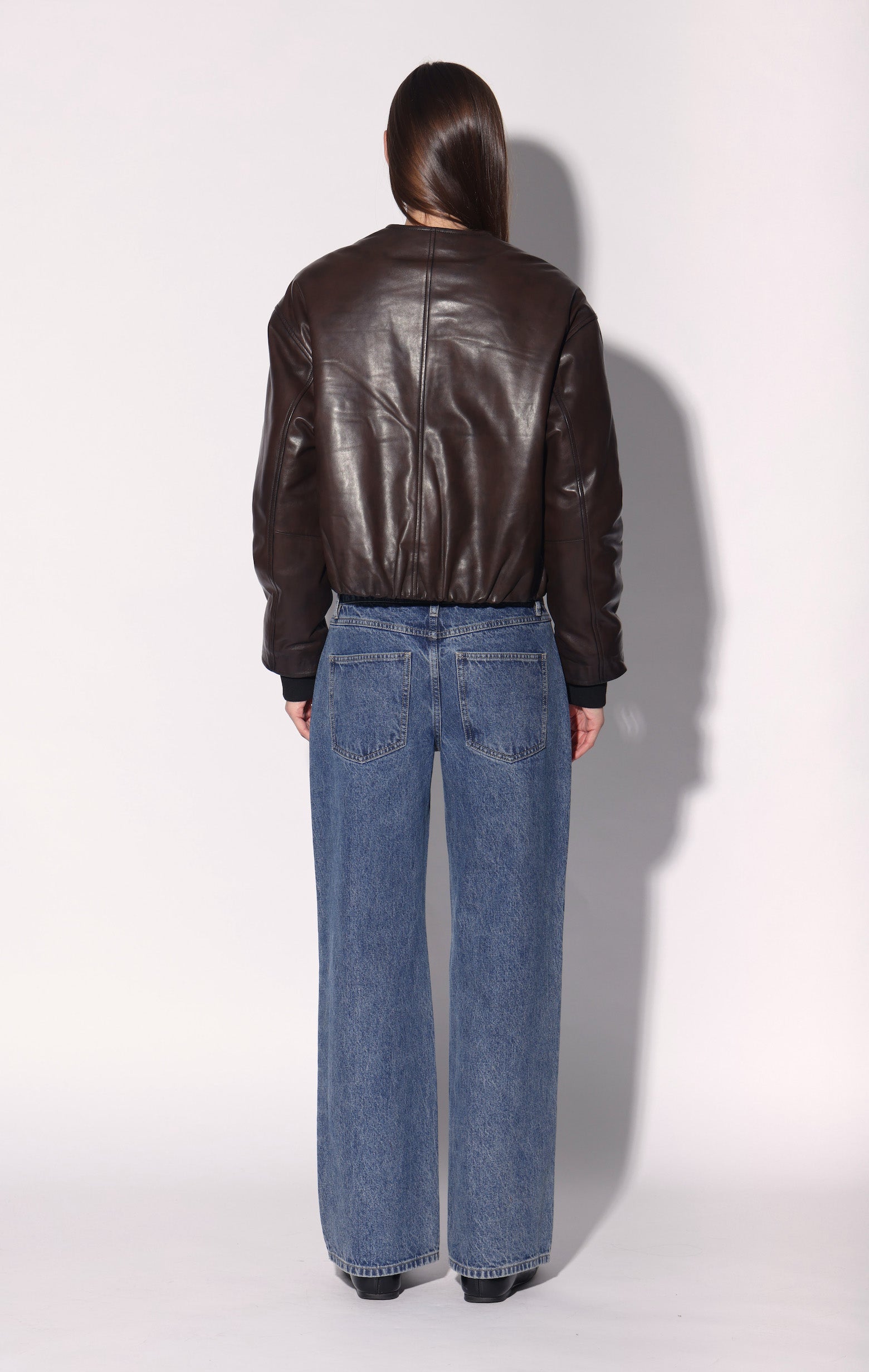 Jonas Jacket, Washed Brown - Leather