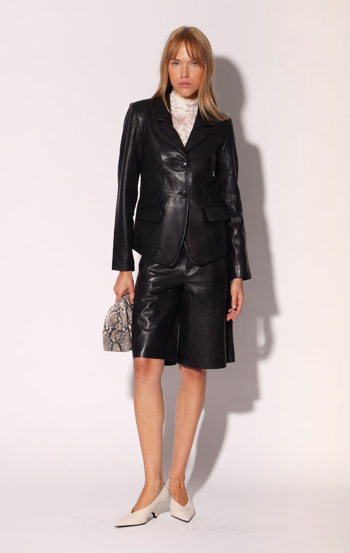 Nolan Blazer, Black - Leather