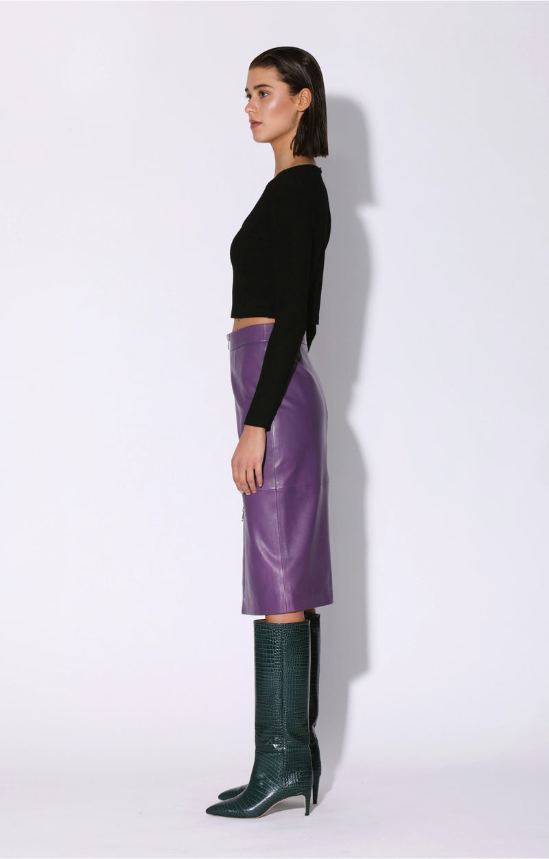 Galette Skirt, Amethyst - Leather