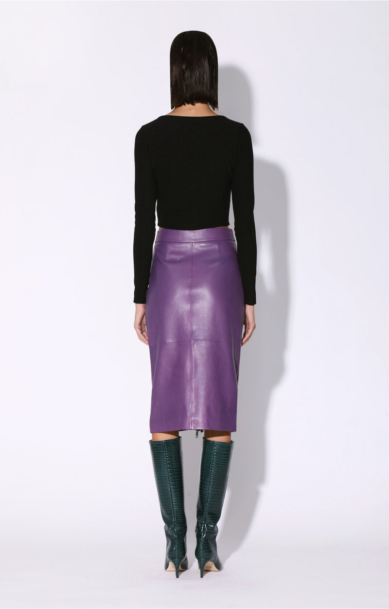 Galette Skirt, Amethyst - Leather