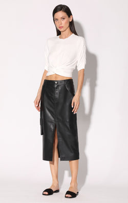 Selene Skirt, Black - Leather