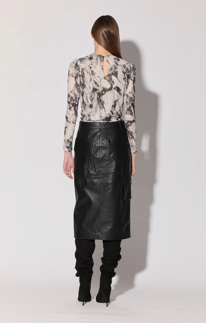 Selene Skirt, Black - Leather (Fall 2024)