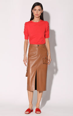 Selene Skirt, Camel - Leather