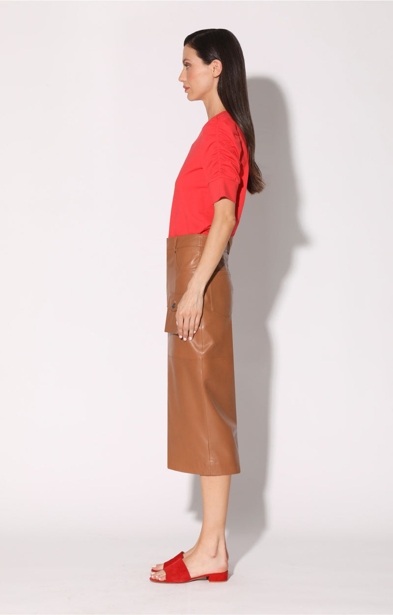 Selene Skirt, Camel - Leather