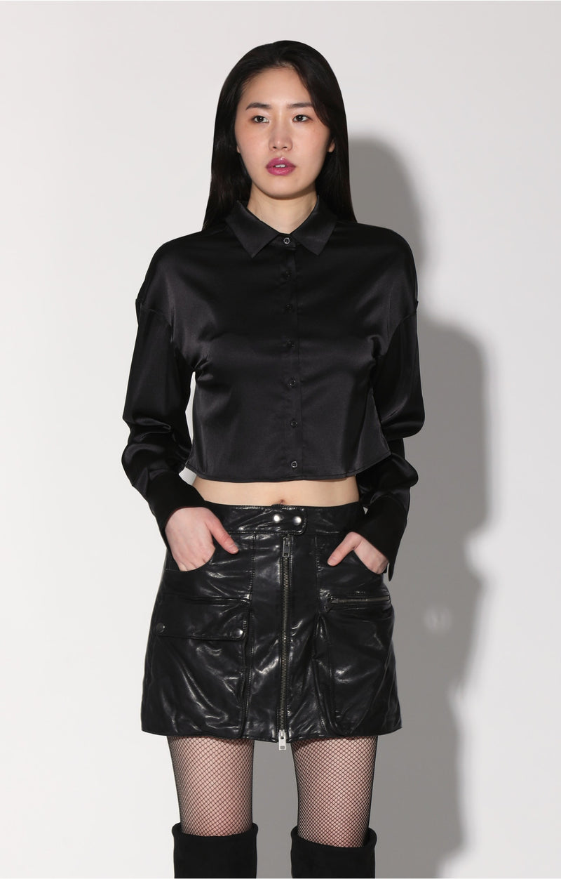 Shirley Skirt, Black - Leather (Fall 2024)