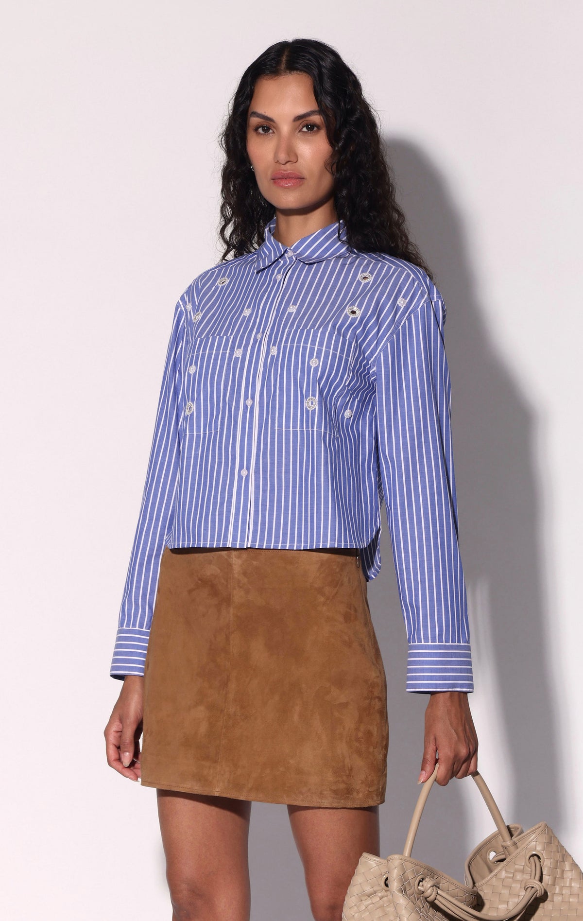 Sidney Skirt, Whiskey Suede - Leather (Pre Spring 2027)