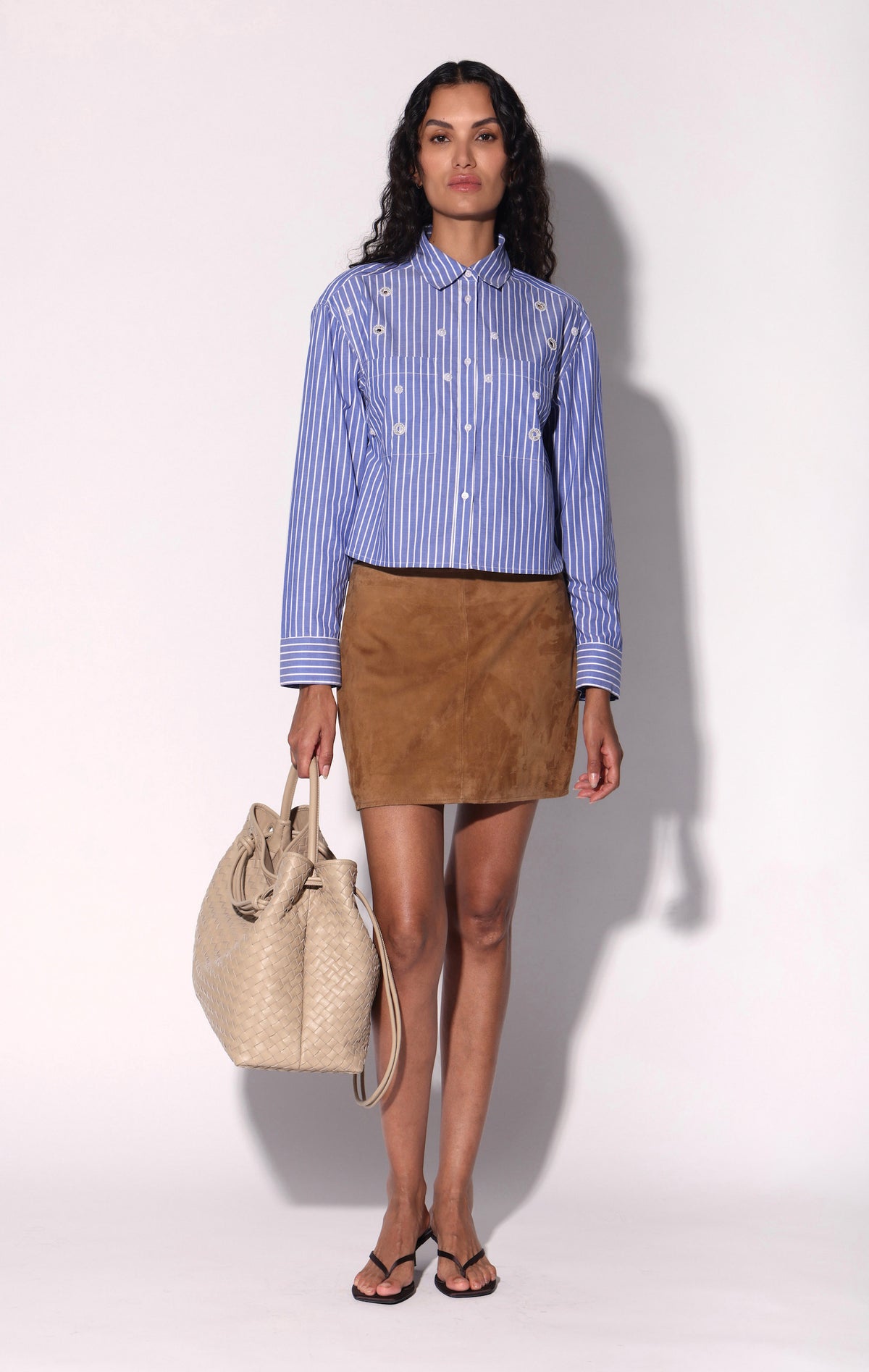 Sidney Skirt, Whiskey Suede - Leather (Pre Spring 2027)