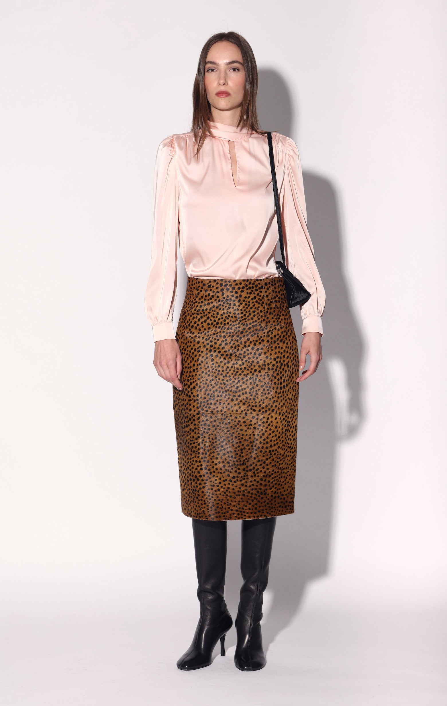 Sheila Skirt, Cheetah Calf Hair - Leather (Holiday 2026)