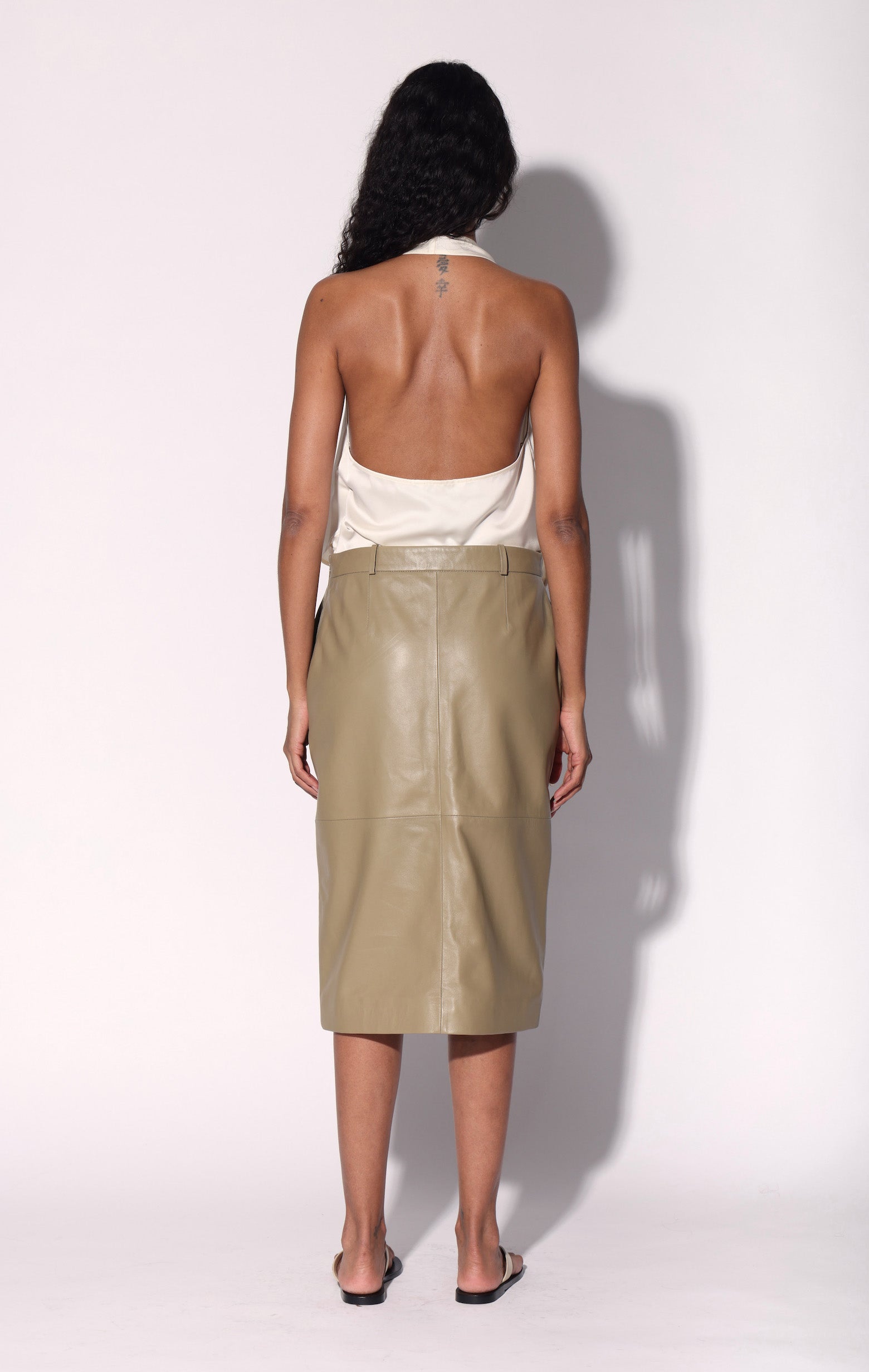 Eileen Skirt, Biscotti - Leather