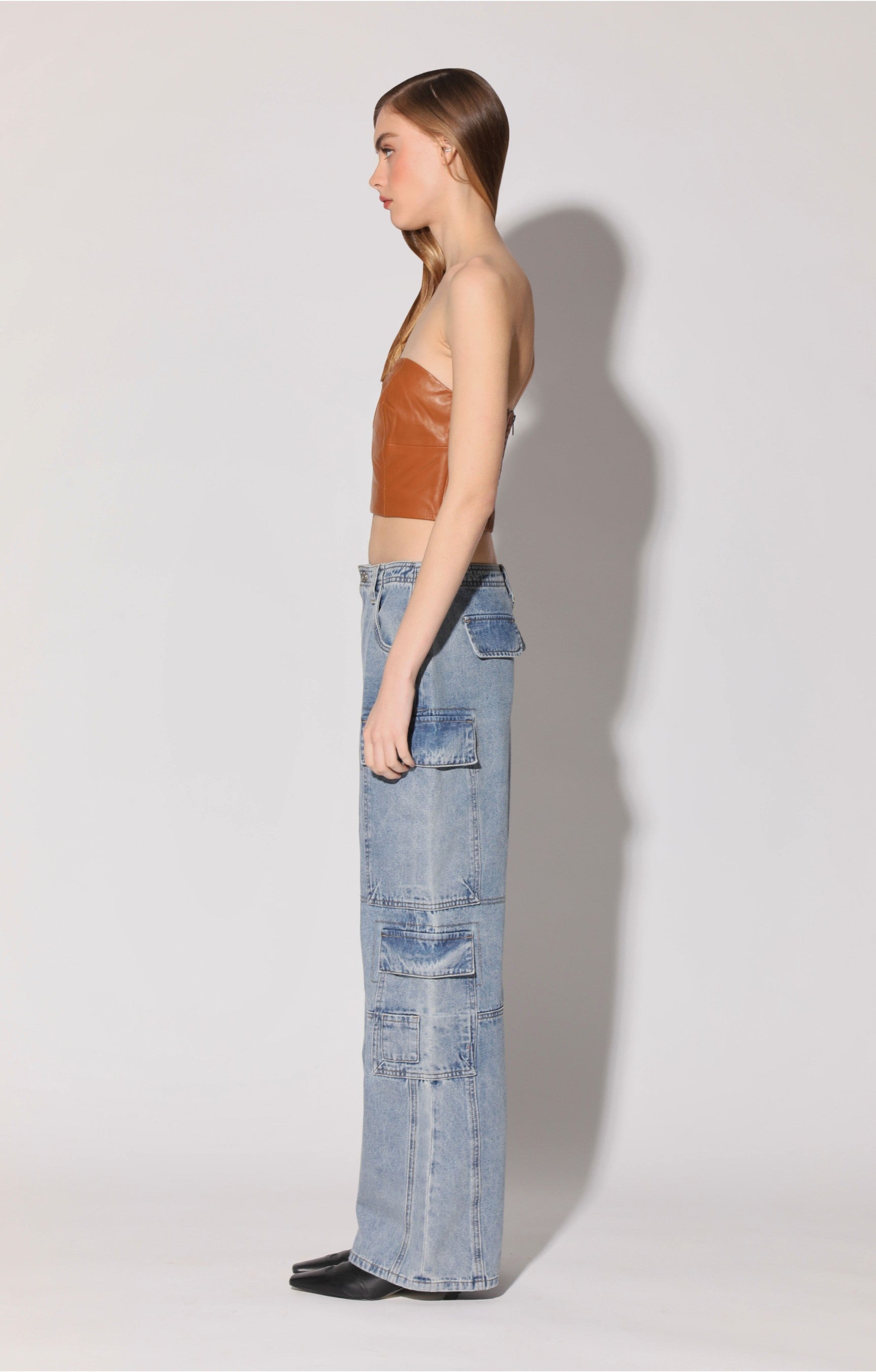 Tanvi Top, Camel - Leather
