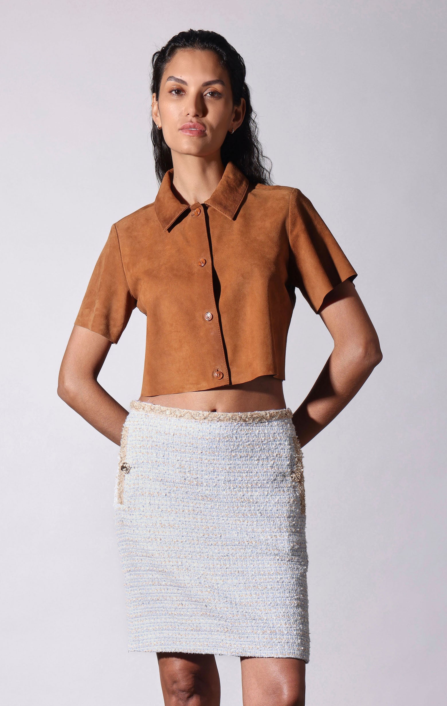 Karla Top, Oak Suede - Leather (Pre Spring 2027)
