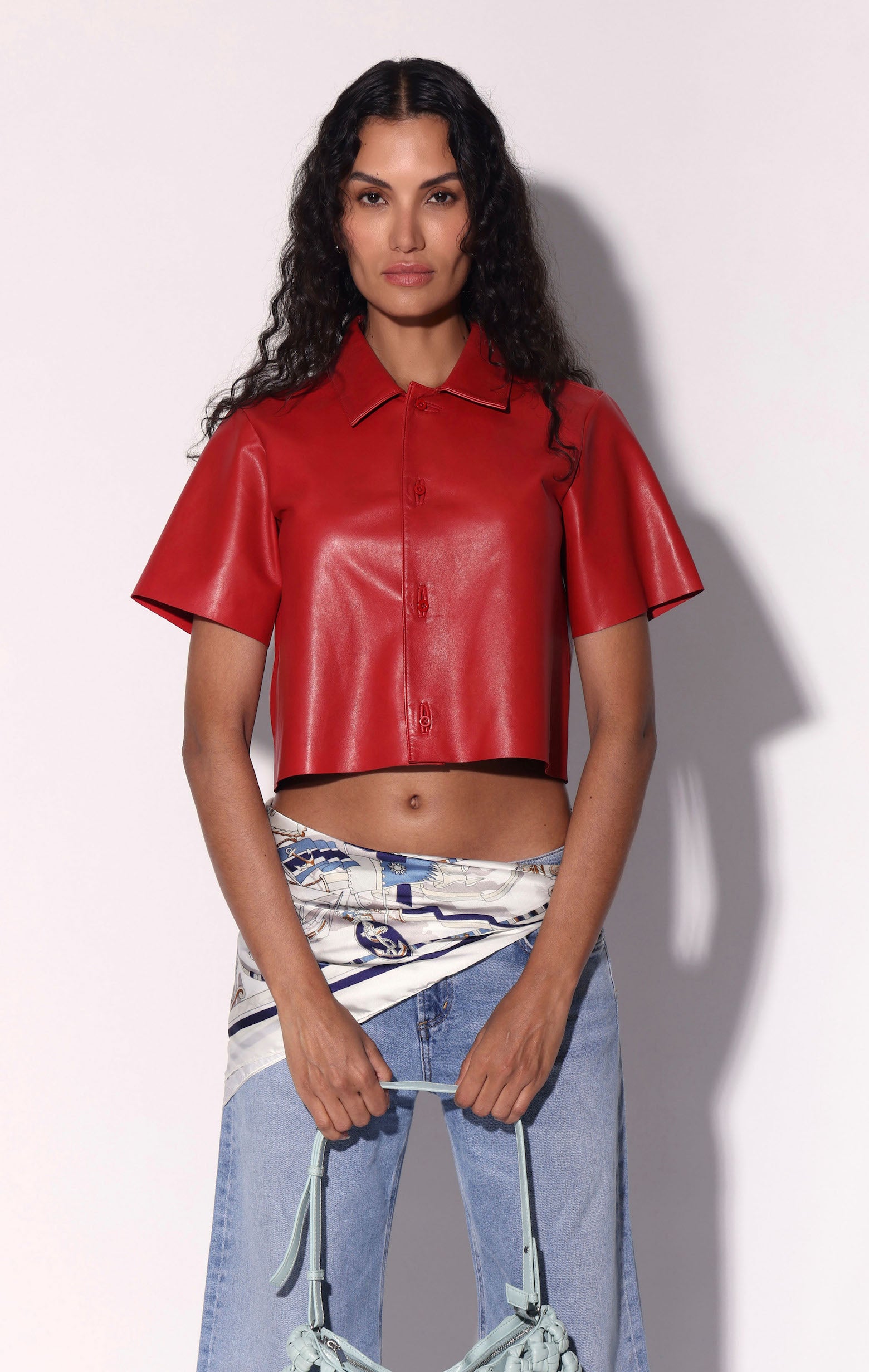 Alanis Top, Cardinal - Leather