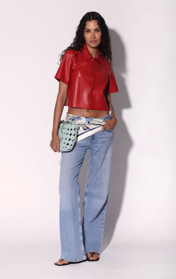 Alanis Top, Cardinal - Leather