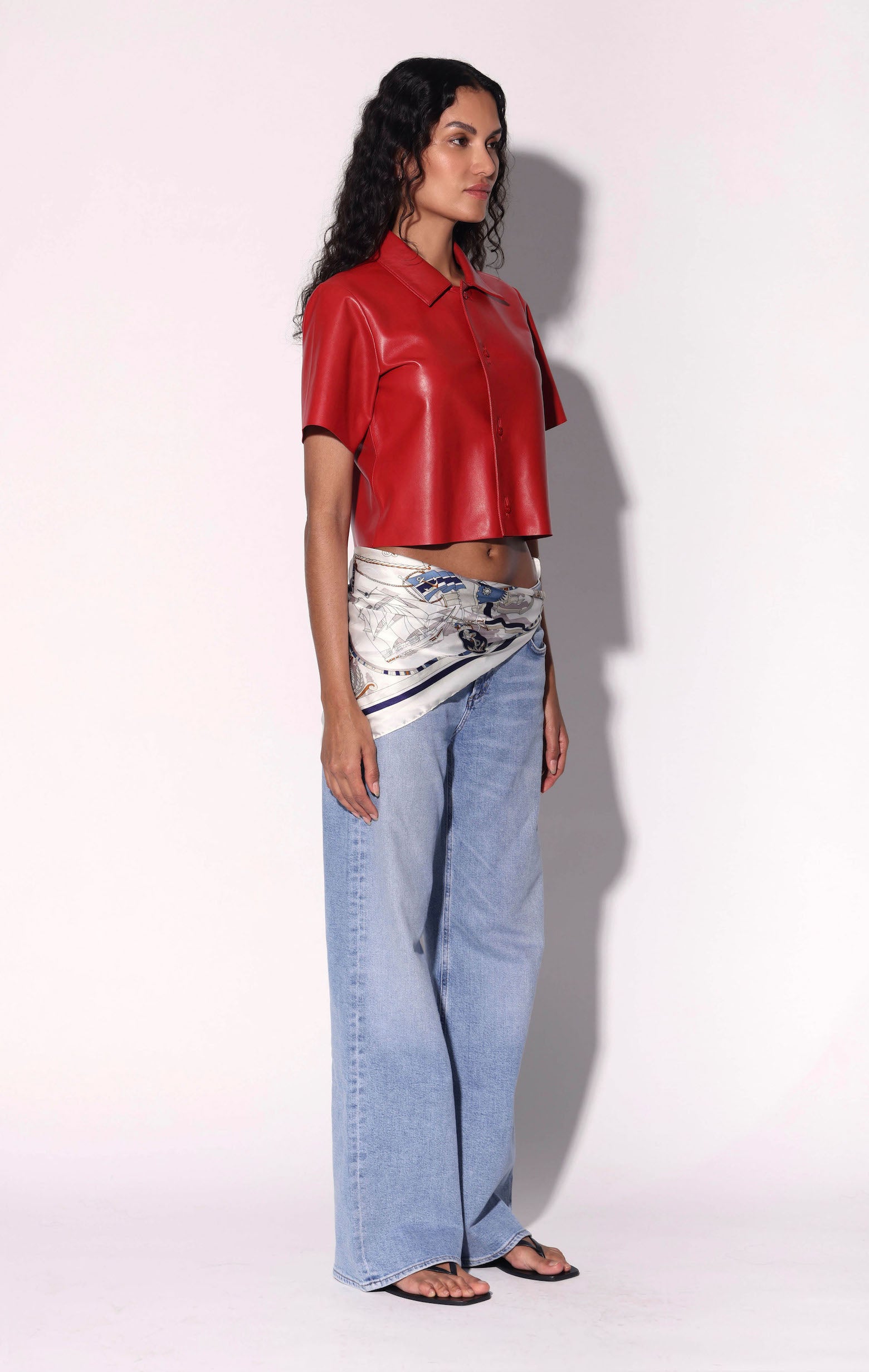 Alanis Top, Cardinal - Leather
