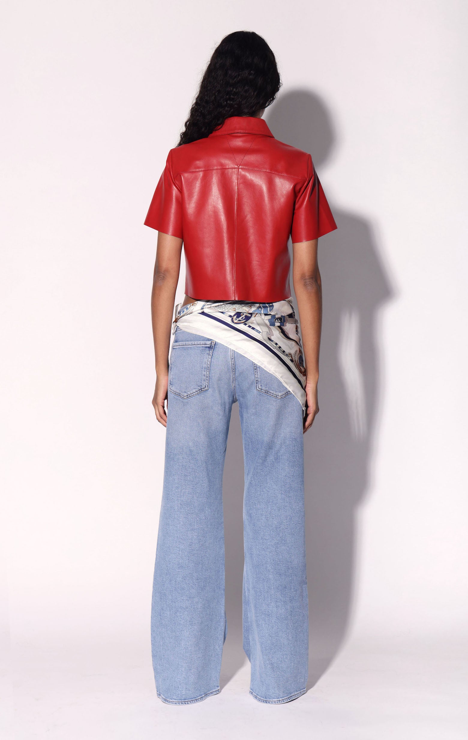 Alanis Top, Cardinal - Leather