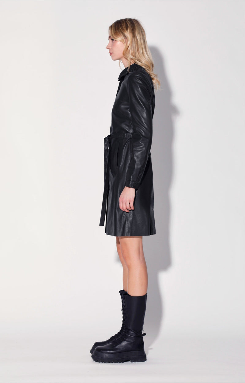 Clara Dress, Black - Leather (Fall 2024)