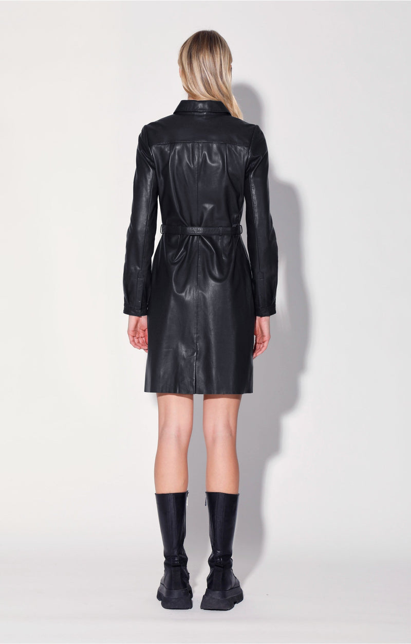Clara Dress, Black - Leather (Fall 2024)