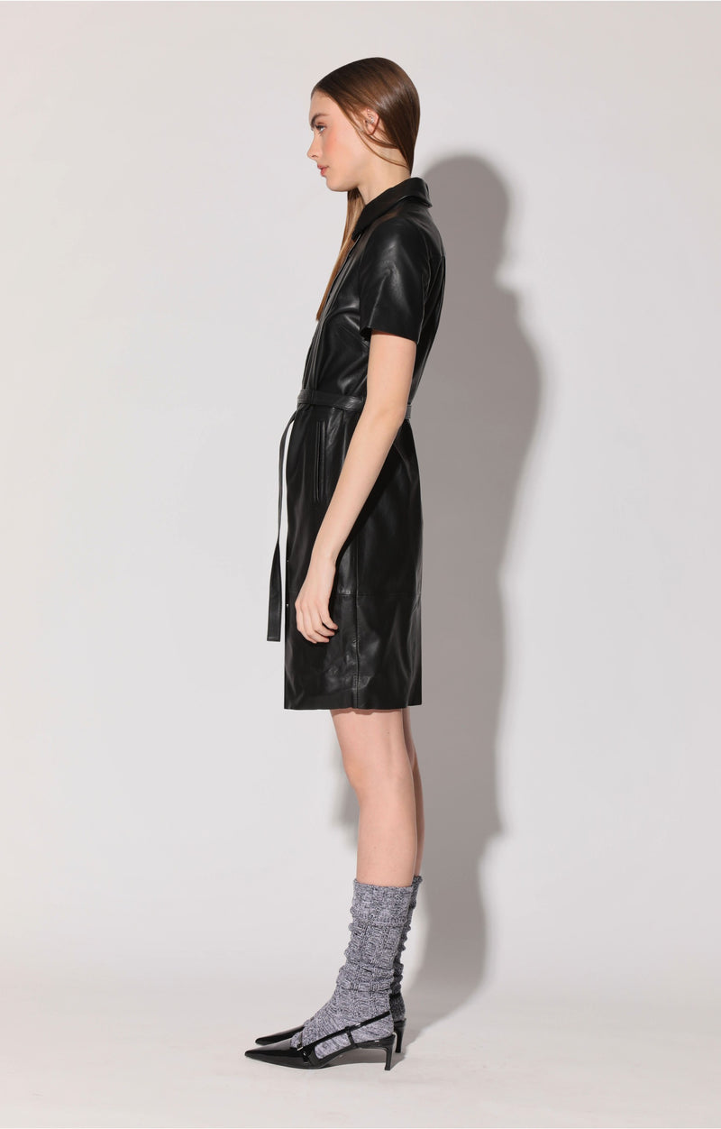 Chloe Dress, Black - Leather Chloe Dress, Black - Leather