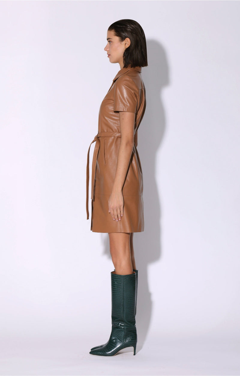Chloe Dress, Camel - Leather (Early Spring 2024)