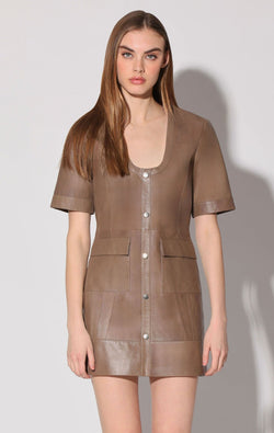 Harlynn Dress, Sand - Leather