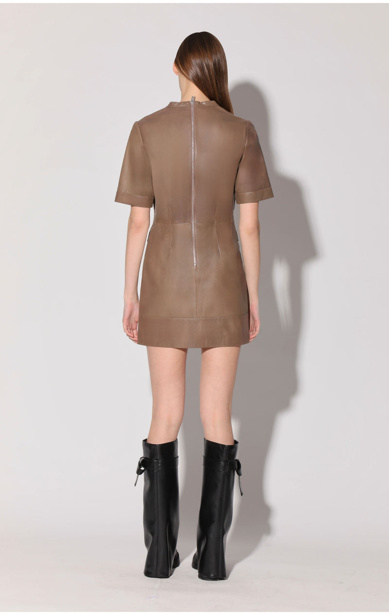 Harlynn Dress, Sand - Leather