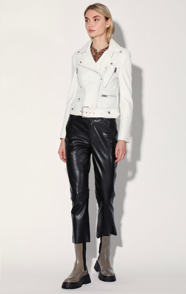 Flissy Jacket, Bright White - Leather