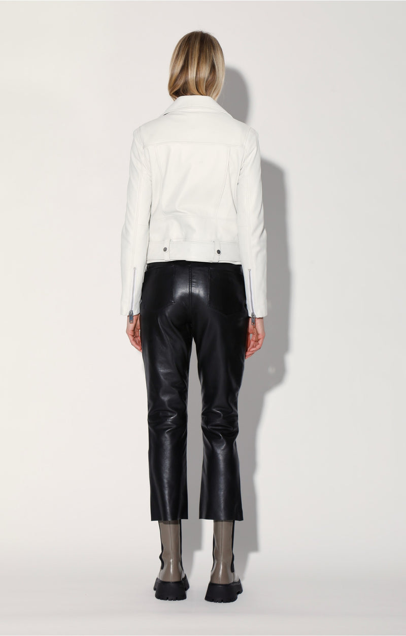 Flissy Jacket, Bright White - Leather