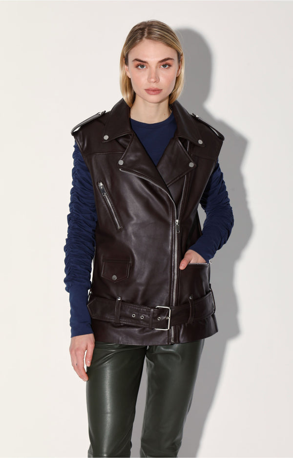 Edie Vest, Mocha - Leather