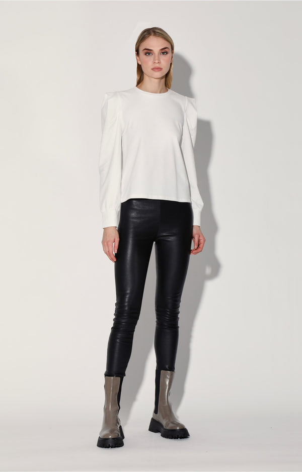 Roxanna Pant, Black - Stretch Leather