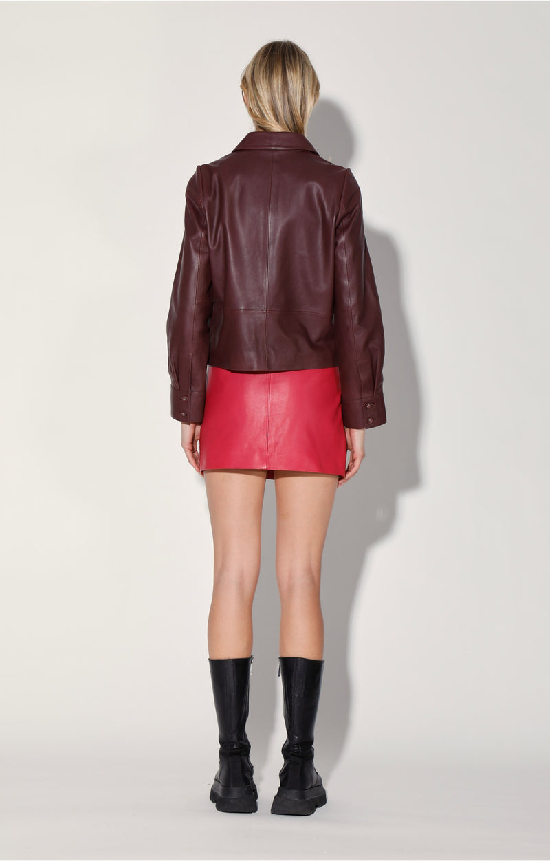 Karter Jacket, Plum Leather - Main Image