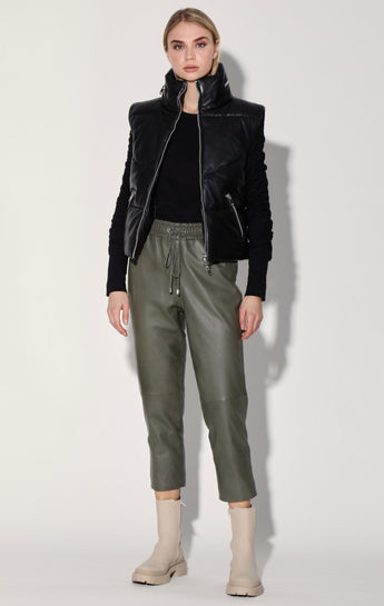 Landon Vest, Black - Puffer Leather