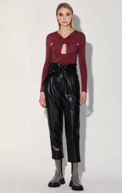 Maggie Pant, Black - Leather