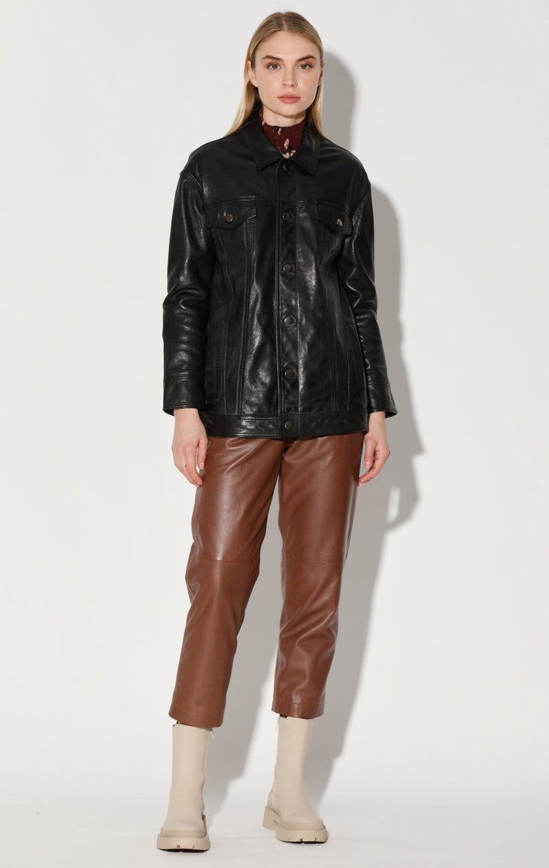 Sutton Jacket, Black - VT Wash Leather
