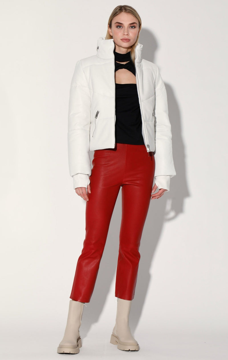 Edwina Jacket, Bright White - Leather