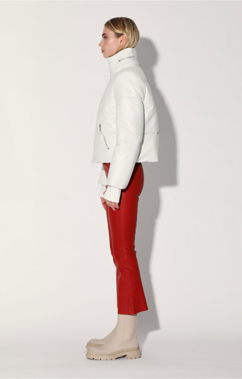 Edwina Jacket, Bright White - Leather