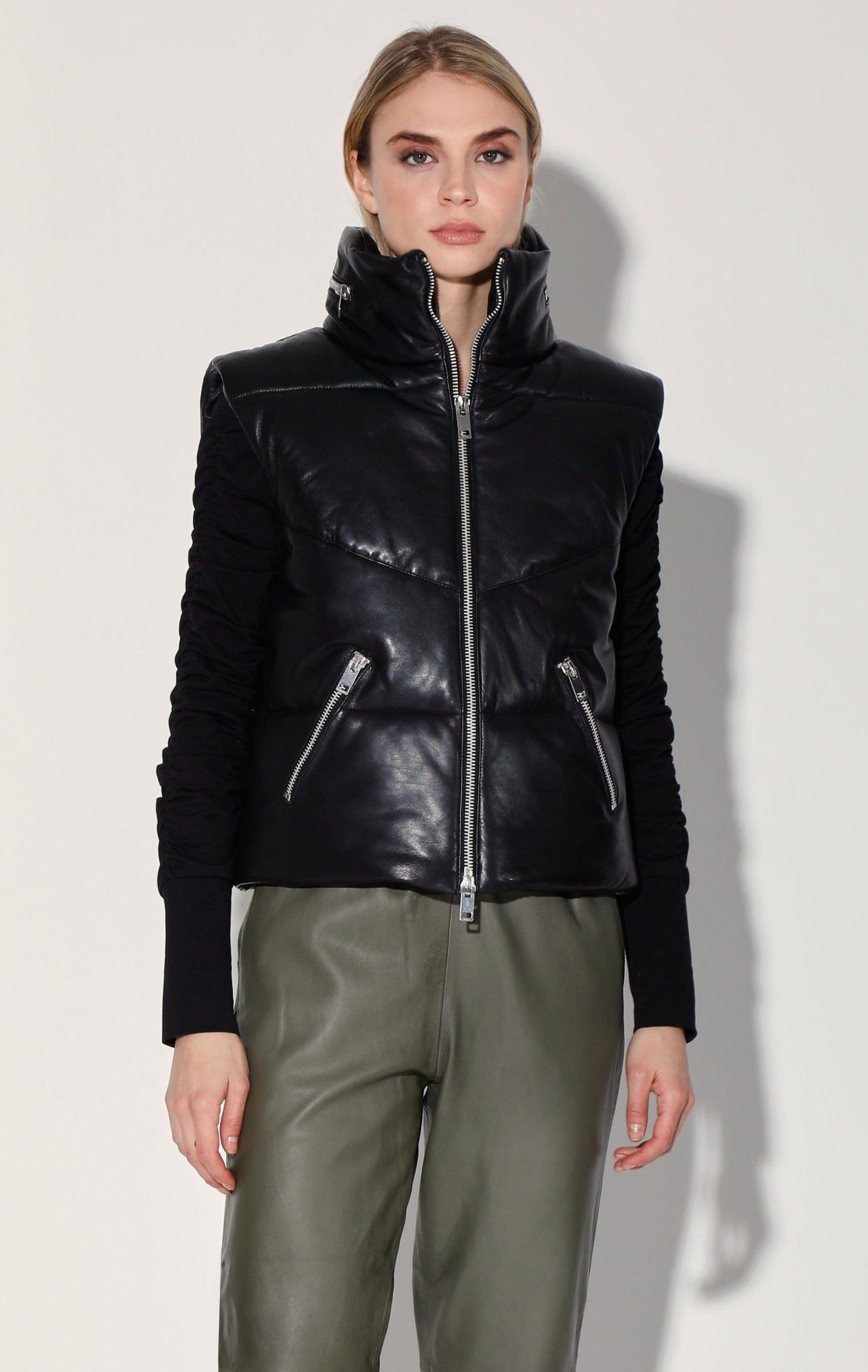 Landon Vest, Black - Puffer Leather