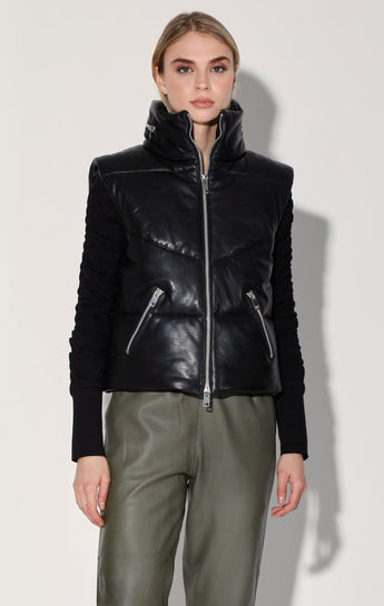 Landon Vest, Black - Puffer Leather